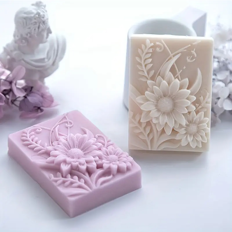 Soap Making Kit For Beginners - 3D цветок квадратное мыло силиконовая форма